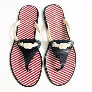 SPERRY Nautical Knot Sandal, Red, White & Blue